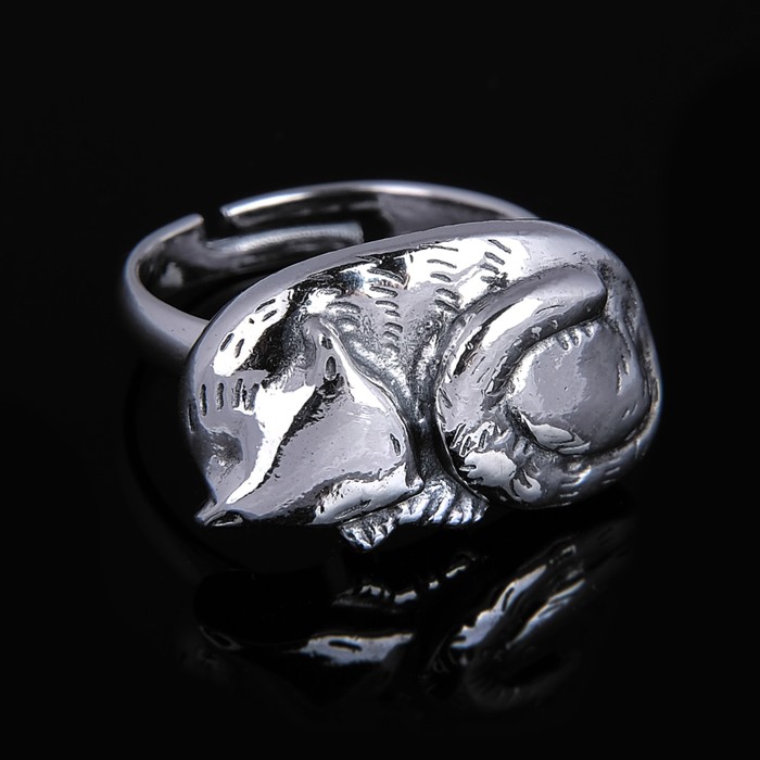 Кольцо "Слипер", цвет чернёное серебро