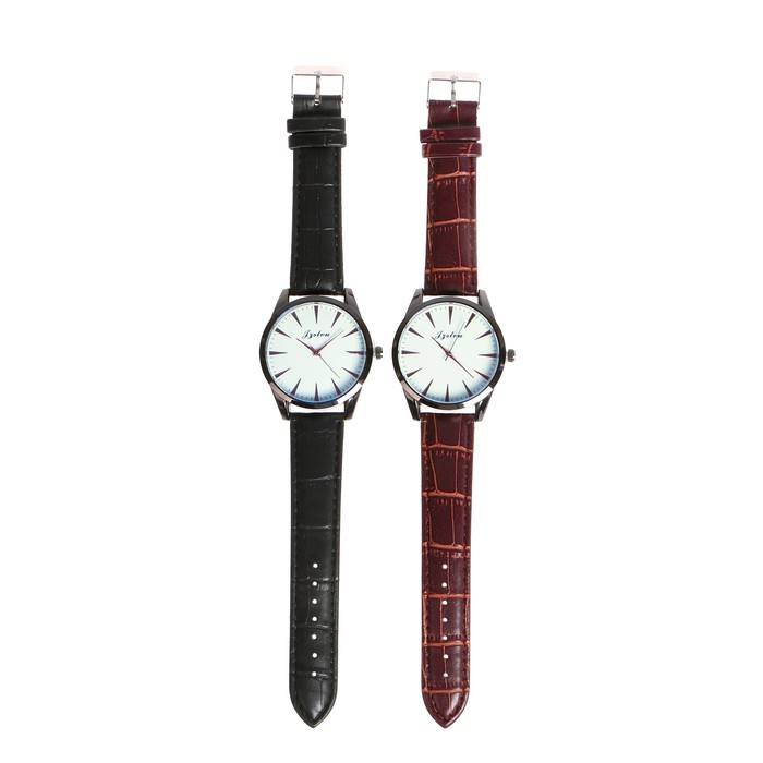 Часы наручные мужские, ремешок из кожзаменителя микс