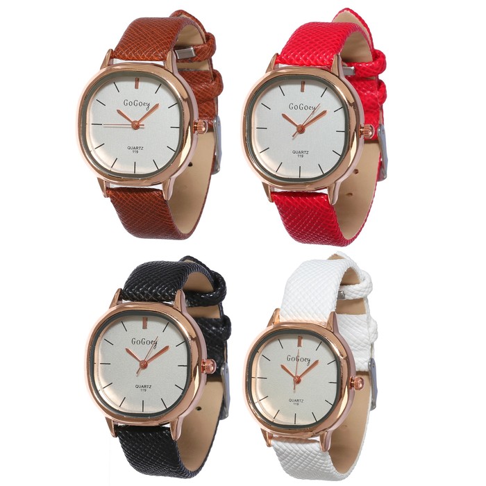 Часы наручные женские, ремешок из кожзаменителя микс