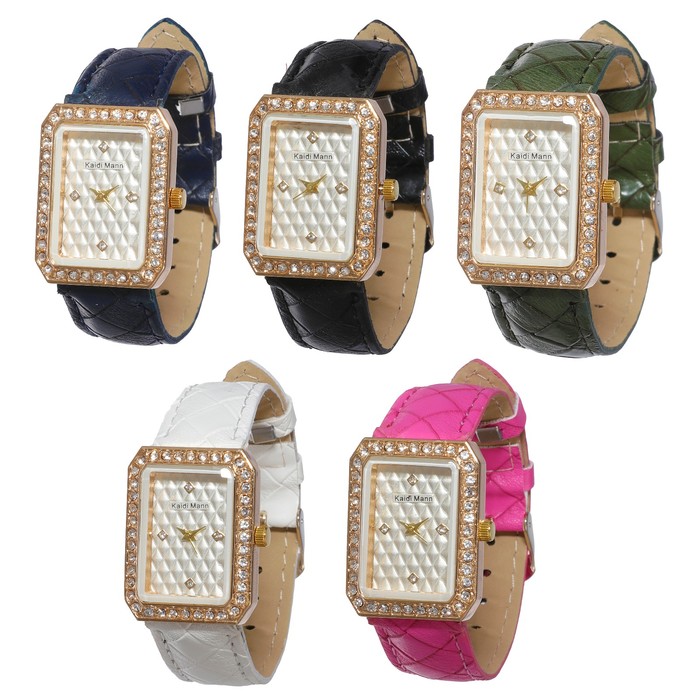 Часы наручные женские, ремешок из кожзаменителя микс