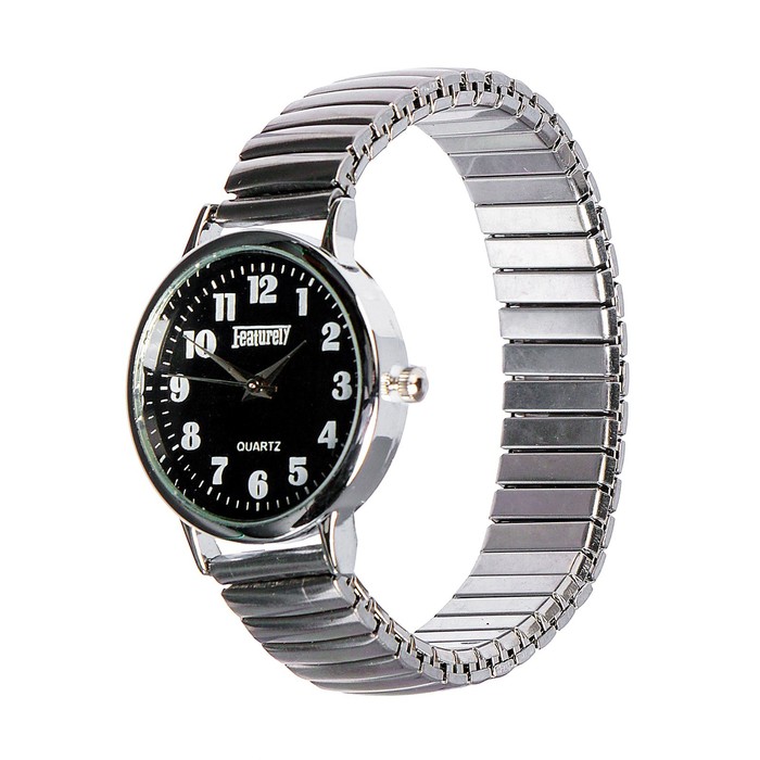 Часы наручные женские, браслет "резинка" микс