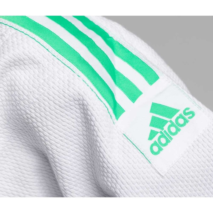 Кимоно для дзюдо Club, цвет белый с зеленым, р-р 160, 350 гр/м2