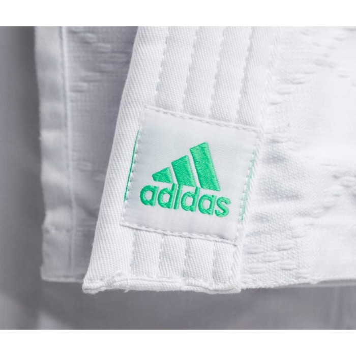 Кимоно для дзюдо Club, цвет белый с зеленым, р-р 160, 350 гр/м2