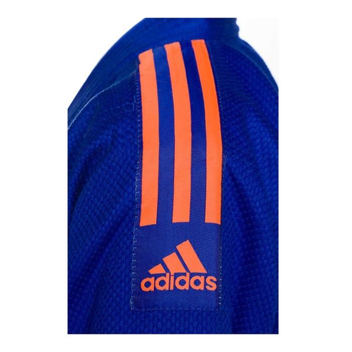 Кимоно для дзюдо Club без пояса, цвет синий с оранжевым, р-р 160, 350 гр/м2