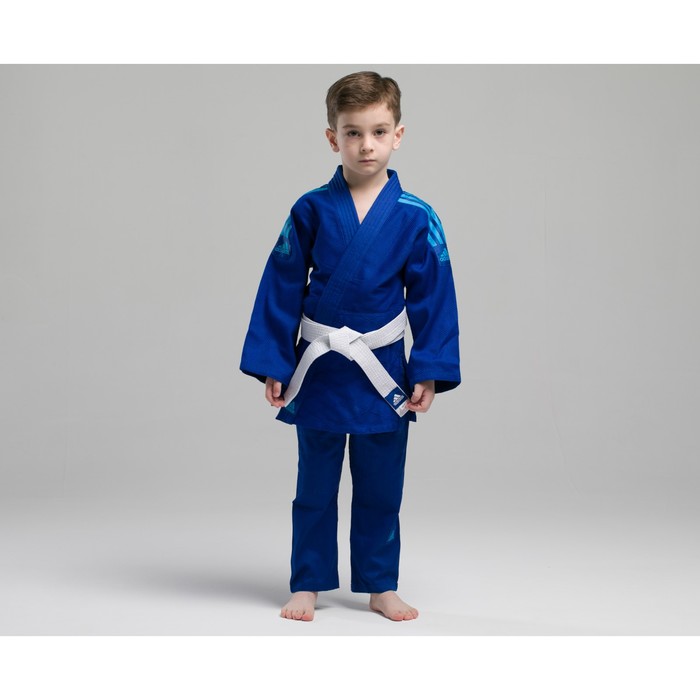 Кимоно для дзюдо Club без пояса, цвет синий с голубым, р-р 160, 350 гр/м2