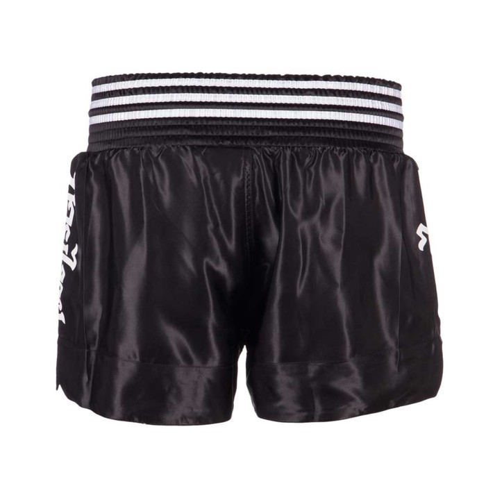 Шорты для тайского бокса Thai Boxing Short Satin, цвет чёрно-белый, размер L