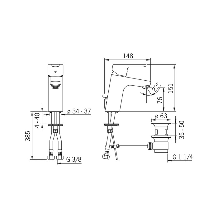 Смеситель для раковины Oras Aquita 2901F