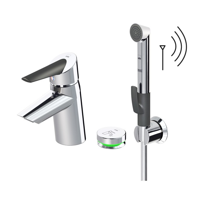 Смеситель для раковины Oras 2715F с ручным душем smart bidetta и smart кнопкой