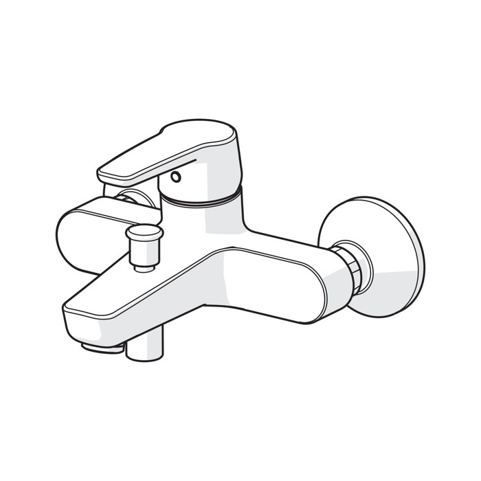 Смеситель для ванны и душа Oras Saga 3940Y с фиксированным изливом