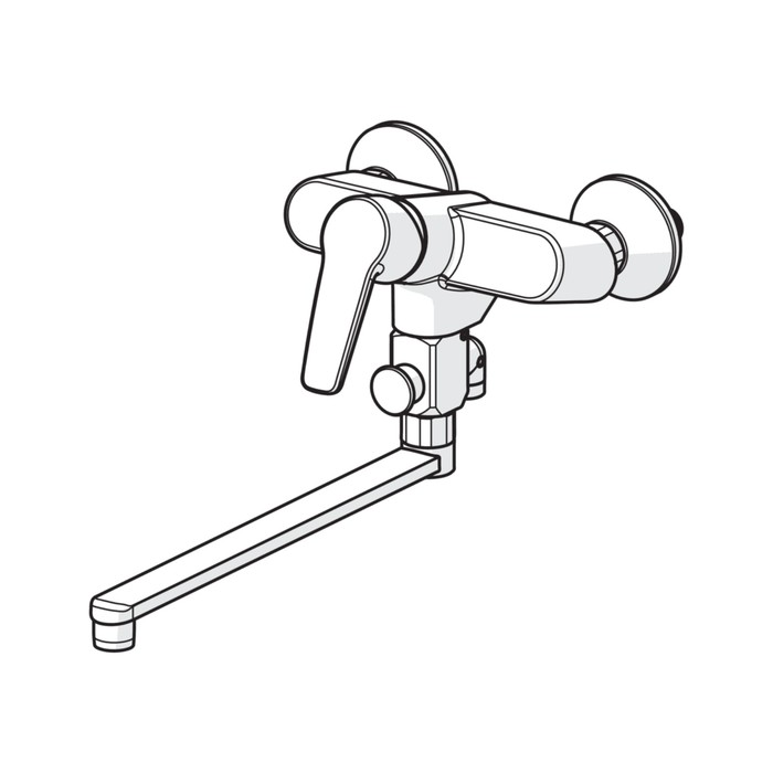 Смеситель для ванны и душа Oras Saga 3942Y с поворотным изливом (300 мм)