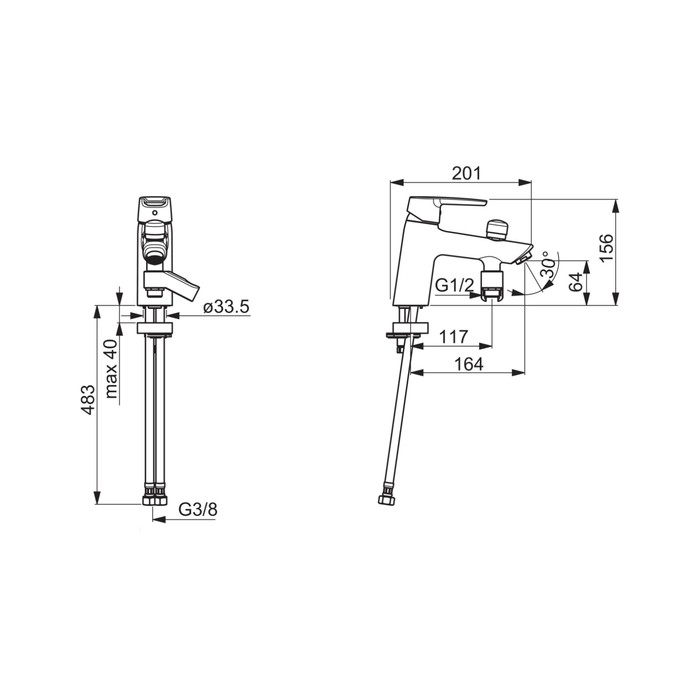 Смеситель для ванны с переключением Oras Saga 3946F