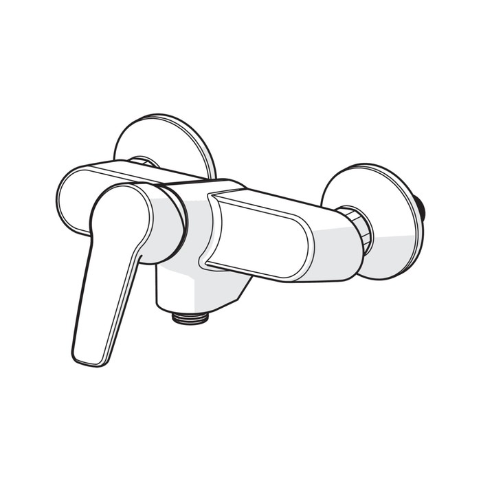 Смеситель для душа Oras Saga 3960Y в комплекте с эксцентриками 150 cc и отражателями