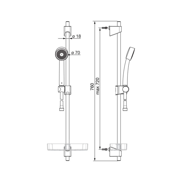 Душевой гарнитур Oras Appollo 540
