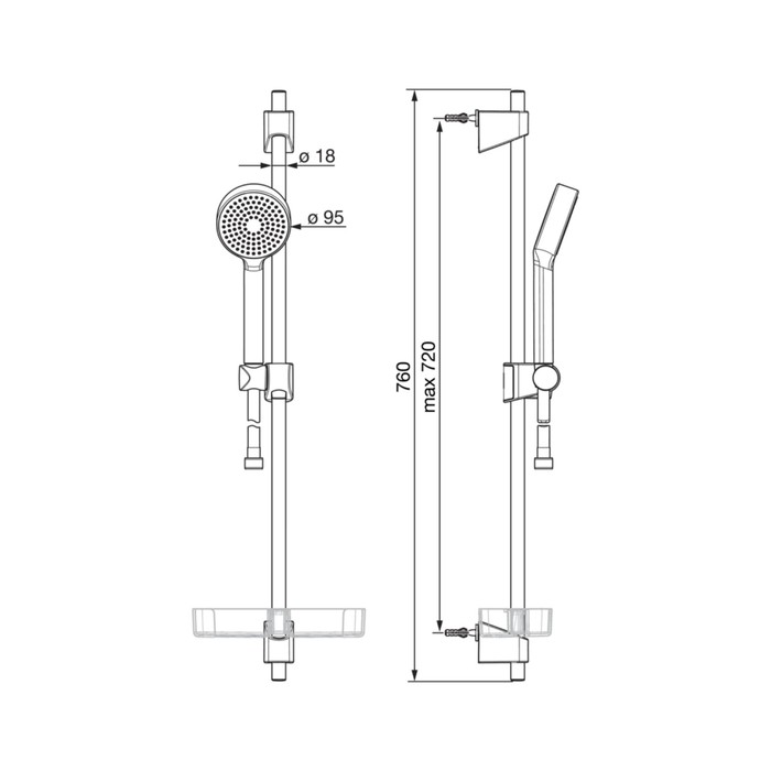 Душевой гарнитур Oras Appollo 542