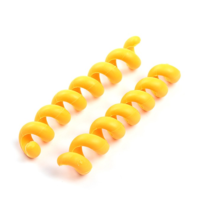 Органайзер кабельный гибкий Belsis CM1201Y, тип "пружина", 10 см, 2 шт, желтый