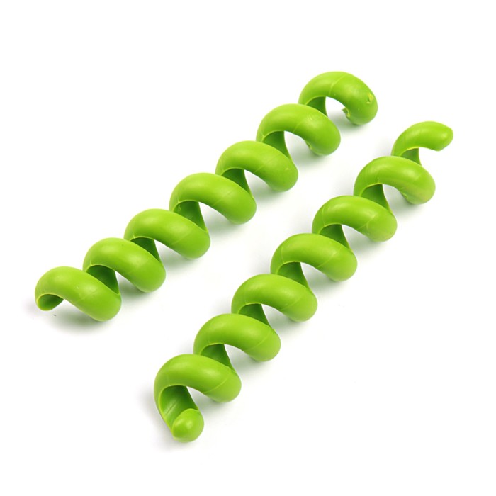 Органайзер кабельный гибкий Belsis CM1201G, тип "пружина", 10 см, 2 шт, зеленый