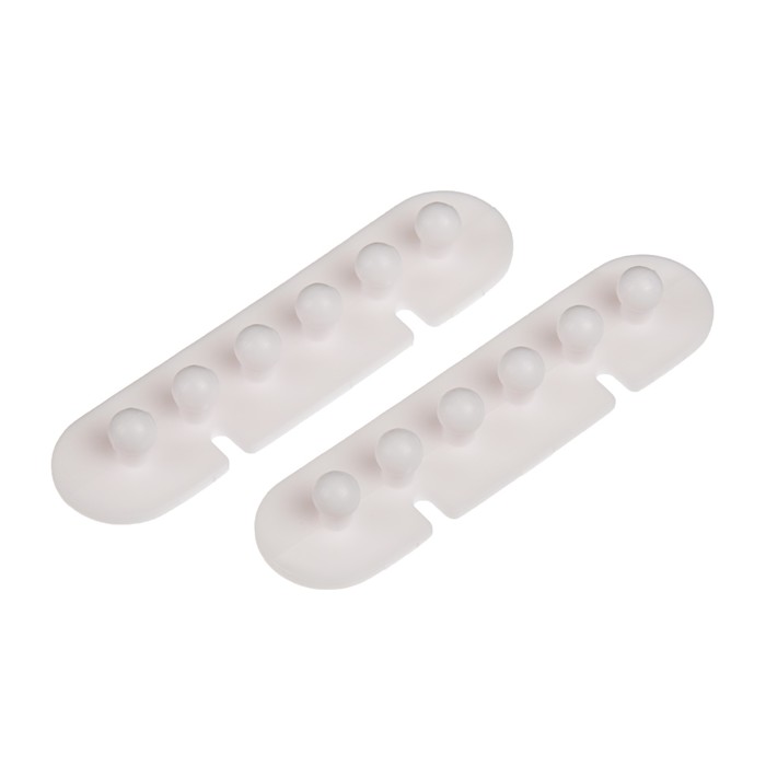 Держатель для кабелей Belsis CM1106W, самоклеящийся, 2 шт, белый