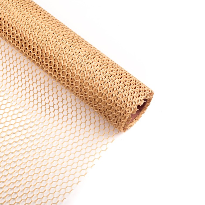 Сетка для цветов "Соты", цвет ветло бежевый 48 см х 4,5 м