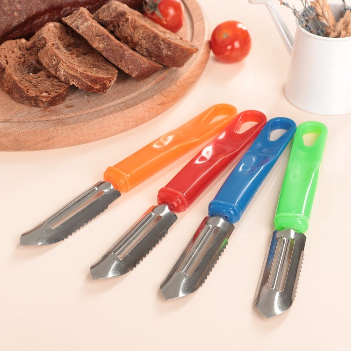 Овошечистка вертикальная "Джем" 19 см, цвета МИКС