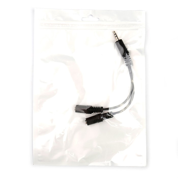 Кабель Belsis SP3059 Jack 3,5 (F) - 2xJack 3,5 (M), 15 см, черный