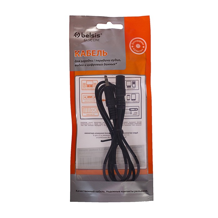 Кабель Belsis BL1029 Jack 3,5 (F) - Jack 3,5 (F),1 м, черный