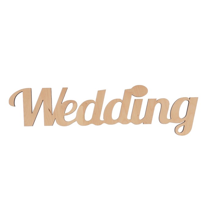 Декоративное слово "Wedding" 42х10 см
