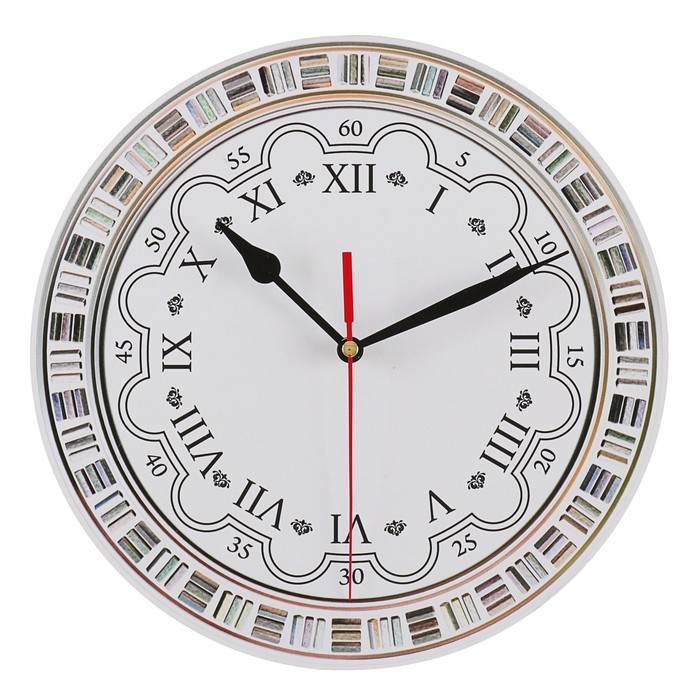 Часы настенные классика, круглые 24 см