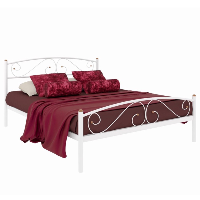 Кровать "Вероника плюс", 200x120 cм, каркас белый