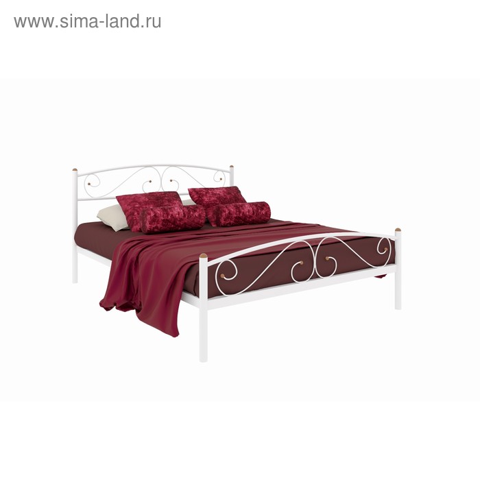 кровать вероника 1600×2000 мм металл цвет чёрный Кровать «Вероника плюс», 1600×2000 мм, металл, цвет белый
