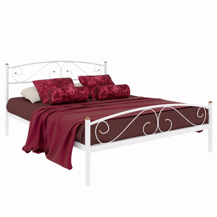 Кровать "Вероника плюс", 190x160 cм, каркас белый