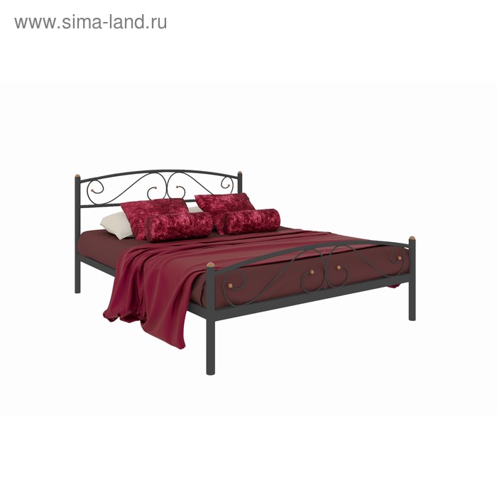 кровать вероника плюс 1800×2000 мм металл цвет чёрный Кровать «Вероника плюс», 1200×2000 мм, металл, цвет чёрный