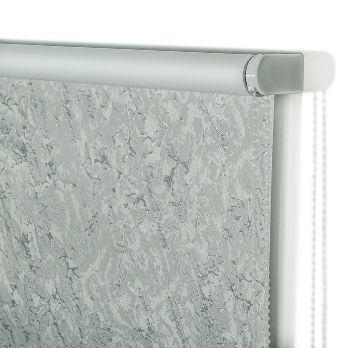 Штора рулонная, блэкаут 160х175 см "Фрост", цвет серый