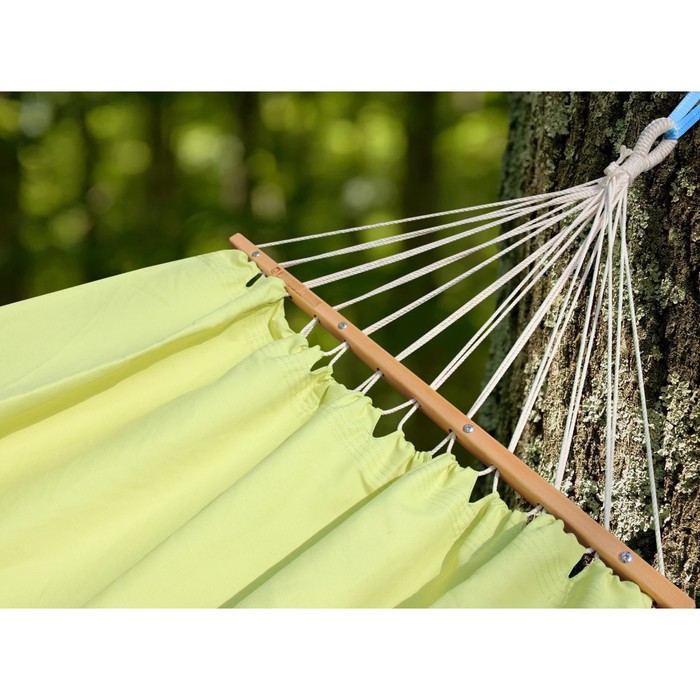 Гамак из льна с планкой салатовый RG-14