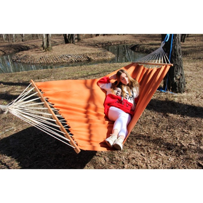 Гамак из льна с планкой терракотовый RG-14