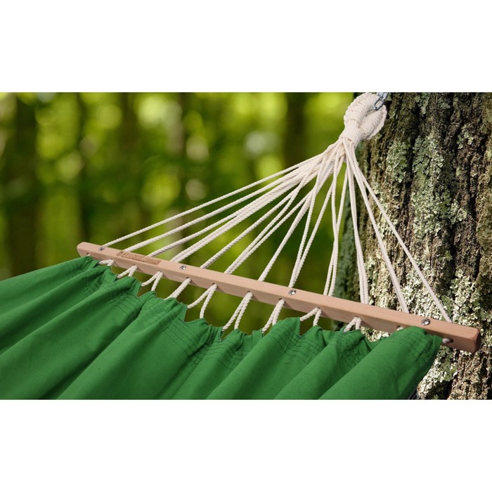 Гамак из льна с планкой зеленый RG-14