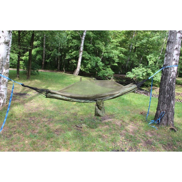Гамак с москитной сеткой камуфляж "цифра" с карманом под пенку RG-16