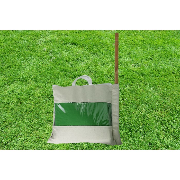 Кресло гамак из льна с поролоновыми вставками зеленый RGK-4