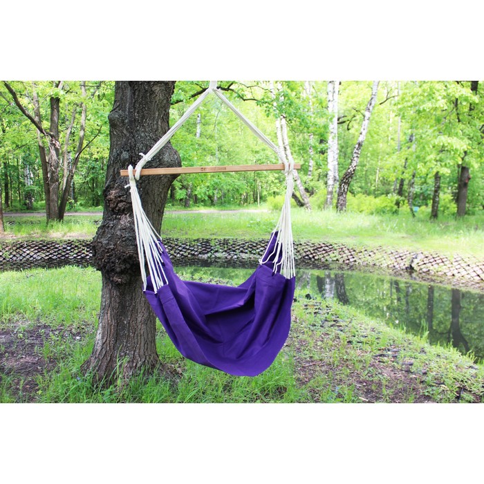 Кресло гамак из льна фиолетовый RGK-5