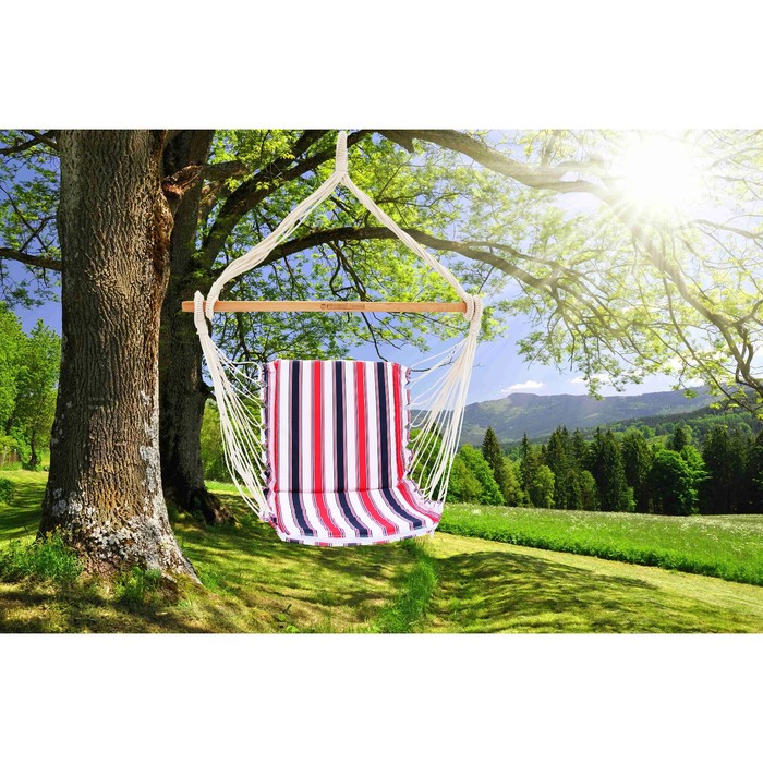 Кресло гамак с поролоновыми вставками полосатый RGK-8