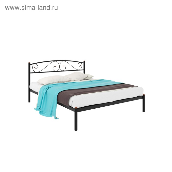 кровать вероника 1400×2000 мм металл цвет чёрный Кровать «Вероника», 1200×2000 мм, металл, цвет чёрный