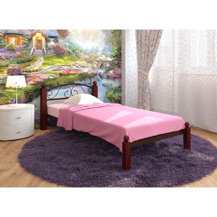 Кровать "Вероника Мини Люкс Плюс", 200x90 cм, каркас коричневый