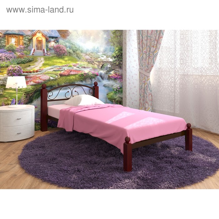 Кровать «Вероника Мини Люкс Плюс», 900×1900 мм, металл, цвет коричневый