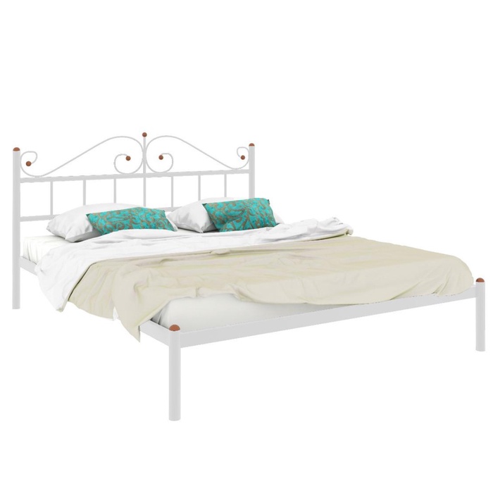 Кровать "Диана", 200x120 cм, каркас белый