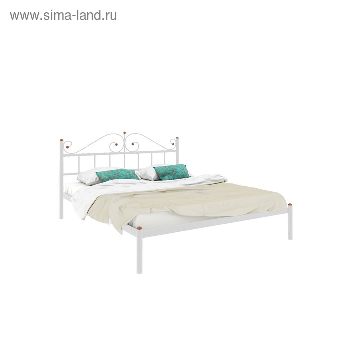 Кровать «Диана», 1200×2000 мм, металл, цвет белый