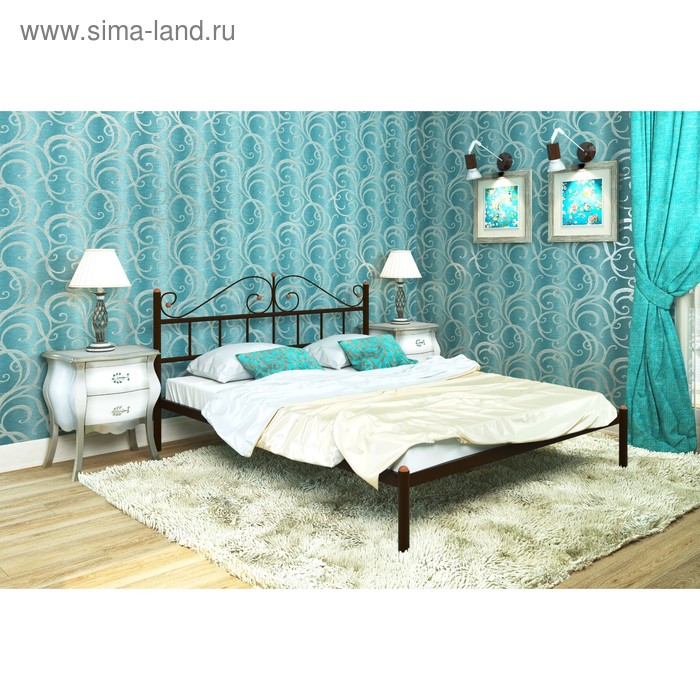Кровать «Диана», 1800×2000 мм, металл, цвет чёрный кровать диана плюс 1800 × 2000 мм металл цвет белый