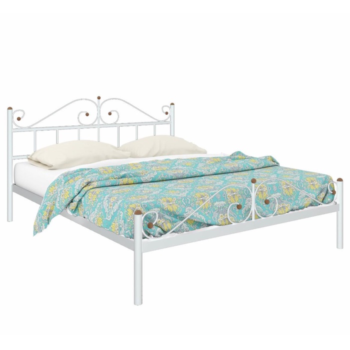 Кровать "Диана Плюс", 200x120 cм, каркас белый