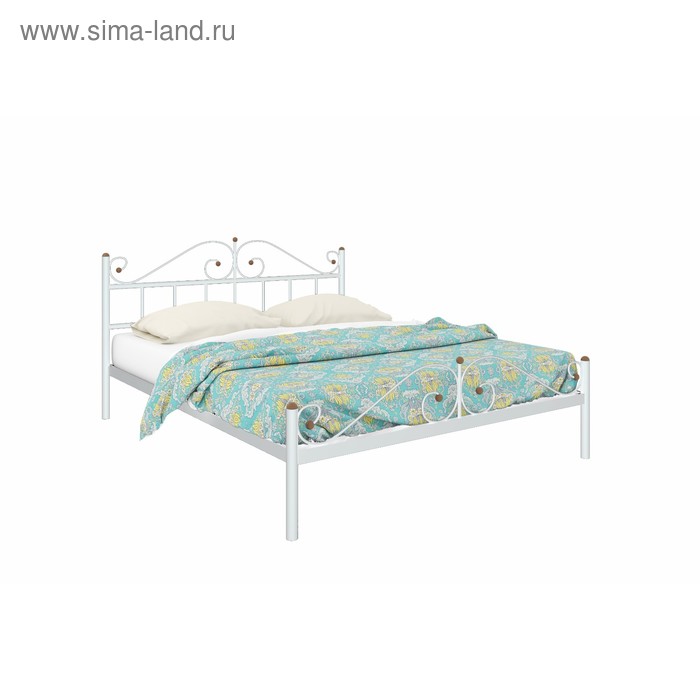 Кровать «Диана Плюс», 1800×2000 мм, металл, цвет белый кровать ангелина плюс 1800×2000 мм металл цвет белый