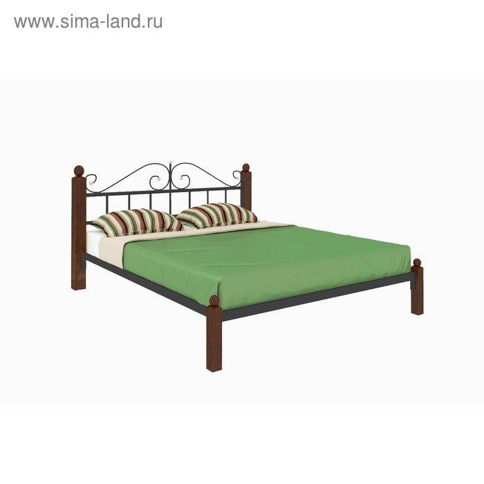 Кровать «Диана Люкс», 1800×2000 мм, металл, цвет чёрный кровать диана плюс 1800 × 2000 мм металл цвет белый