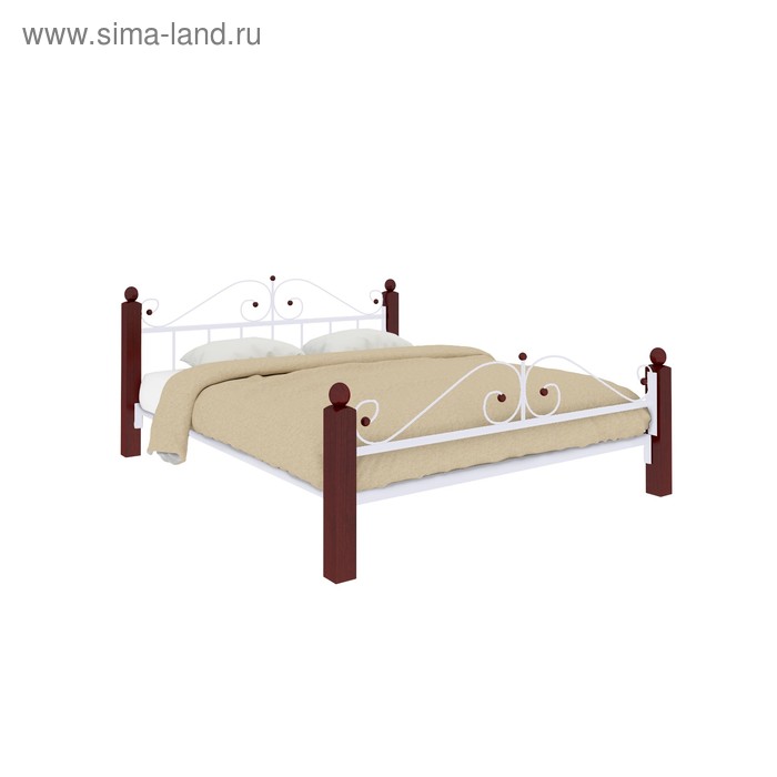 Кровать «Диана Люкс Плюс», 1200×2000 мм, металл, цвет белый
