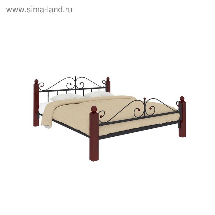 Кровать «Диана Люкс Плюс», 1200×2000 мм, металл, цвет чёрный